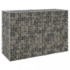 vidaXL Horganyzott acél gabion fal fedéllel 150 x 60 x 100 cm