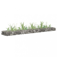 vidaXL horganyzott acél gabion magaságyás 180 x 30 x 10 cm kerti dekoráció