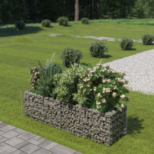 vidaXL Horganyzott acél gabion magaságyás 180 x 50 x 50 cm kerti tárolás