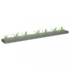 vidaXL horganyzott acél gabion magaságyás 270 x 30 x 10 cm kerti tárolás