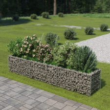 vidaXL horganyzott acél gabion magaságyás 270 x 50 x 50 cm kerti tárolás