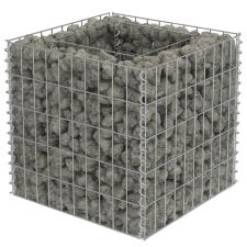 vidaXL horganyzott acél gabion magaságyás 50 x 50 x 50 cm (143570) kerti tárolás