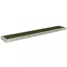 vidaXL horganyzott acél gabion magaságyás 600 x 100 x 20 cm kerti tárolás