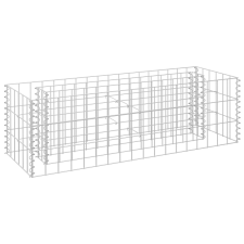vidaXL horganyzott acél gabion magaságyás 90 x 30 x 30 cm (145629) kerti tárolás