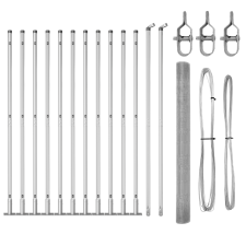vidaXL Horganyzott Drótkerítés 13 Flanged Oszlop 1.4x25 m (3352326) építőanyag