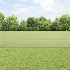 vidaXL Horganyzott Drótkerítés 44 U Oszloppal Ezüst 0.6x100 m Acél építőanyag