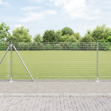 vidaXL Horganyzott Drótkert 13 Peremes Oszloppal 1x50 m Horganyzott Acél építőanyag