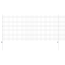 vidaXL Horganyzott Drótkert 22 U Oszloppal Ezüst 1x25 m Acélból (3336361) építőanyag