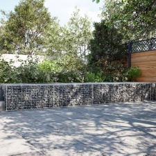 vidaXL horganyzott vas gabion kosár fedéllel 1000 x 100 x 50 cm kerti tárolás