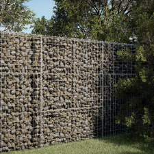 vidaXL horganyzott vas gabion kosár fedéllel 100 x 100 x 150 cm kerti tárolás