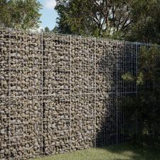 vidaXL Horganyzott vas gabion kosár fedéllel 100 x 100 x 200 cm kerti tárolás