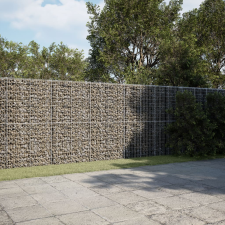 vidaXL Horganyzott vas gabion kosár fedéllel 1100 x 50 x 200 cm kerti tárolás