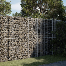 vidaXL Horganyzott vas gabion kosár fedéllel 200 x 100 x 200 cm kerti tárolás