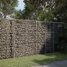 vidaXL Horganyzott vas gabion kosár fedéllel 200 x 50 x 150 cm kerti tárolás
