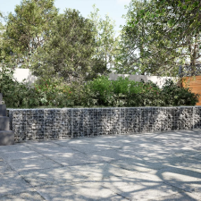 vidaXL Horganyzott vas gabion kosár fedéllel 500 x 50 x 50 cm kerti tárolás