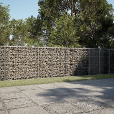 vidaXL horganyzott vas gabion kosár fedéllel 900 x 50 x 100 cm kerti tárolás