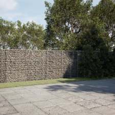 vidaXL horganyzott vas gabion kosár fedéllel 900 x 50 x 150 cm kerti tárolás