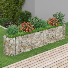 vidaXL horganyzott vas gabion magaságyás 260 x 50 x 50 cm kerti tárolás