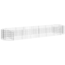 vidaXL horganyzott vas gabion magaságyás 400x100x50 cm (152042) kerti tárolás