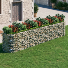 vidaXL horganyzott vas gabion magaságyás 500x100x100 cm kerti dekoráció