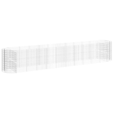 vidaXL horganyzott vas gabion magaságyás 600x100x100 cm (152049) kerti tárolás