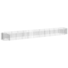 vidaXL horganyzott vas gabion magaságyás 600x100x50 cm (152044) kerti tárolás