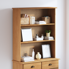 vidaXL Hutch 'ASKIM'91x30x104 cm Szilárd fa fenyő bútor