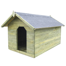 vidaXL impregnált fenyő kerti kutyaház felnyitható tetővel kutyafelszerelés