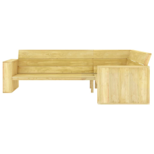 vidaXL impregnált fenyőfa kerti sarokpad 239 cm (49038) kerti bútor