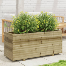 vidaXL impregnált fenyőfa kerti virágláda 110 x 40 x 49,5 cm kerti tárolás