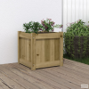 vidaXL Impregnált fenyőfa kerti virágláda 40x40x40 cm