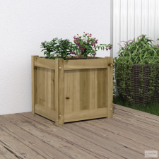 vidaXL Impregnált fenyőfa kerti virágláda 40x40x40 cm kerti tárolás