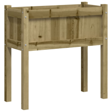 vidaXL impregnált fenyőfa kerti virágláda lábakkal 70 x 31 x 70 cm (837562) kerti tárolás