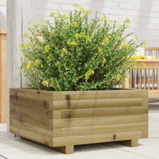 vidaXL impregnált fenyőfa kerti virágtartó 50 x 50 x 26,5 cm kerti dekoráció