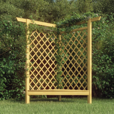 vidaXL impregnált fenyőfa sarokpergola paddal 166 x 81 x 174 cm kerti bútor
