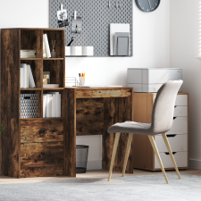 vidaXL Íróasztal Füstölt tölgy Rétegelt fa 60 x 50 x 76 cm Íróasztal íróasztal