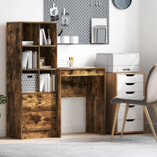 vidaXL Íróasztal Füstölt tölgy Szerelt fa 60 x 40 x 76 cm Tartós íróasztal