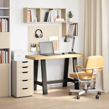 vidaXL íróasztal NOAIN A alakú lábak 120x50x75 cm tömör fa fenyőfa (4100039) íróasztal