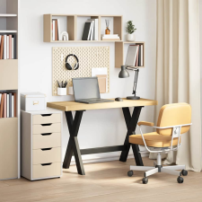 vidaXL íróasztal NOAIN X alakú lábak 120x50x75 cm tömör fa fenyőfa (4100040) íróasztal