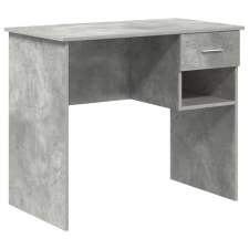 vidaXL íróasztal tárolóval beton szürke 90x49.5x75 cm Mérnöki fa (869269) íróasztal