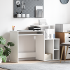 vidaXL Íróasztal tárolóval Fehér 120.5x44x88.5 cm MDF