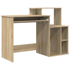 vidaXL Íróasztal Tárolóval Sonoma tölgy 120,5x44x88,5 cm Szerelt fa (869476) íróasztal