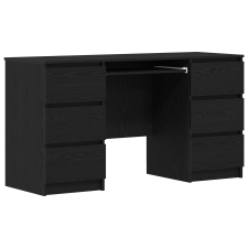 vidaXL Íróasztalok 2 db Fekete Tölgy 140x50x76 cm Műgyanta (3329284) íróasztal