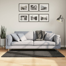 vidaXL ISTAN antracitszürke hosszú szálú fényes szőnyeg 80 x 150 cm lakástextília