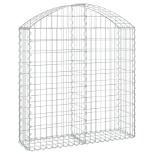 vidaXL íves horganyzott vas gabion kosár 100x30x100/120 cm (153425) kerti tárolás