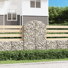 vidaXL Íves horganyzott vas gabion kosár 100x30x140/160 cm kerti tárolás