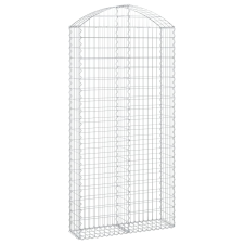 vidaXL íves horganyzott vas gabion kosár 100x30x200/220 cm (153430) kerti tárolás