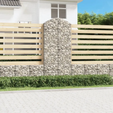 vidaXL íves horganyzott vas gabion kosár 100x30x220/240 cm kerti tárolás