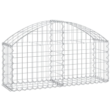 vidaXL íves horganyzott vas gabion kosár 100x30x40/60 cm (153422) kerti tárolás