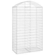 vidaXL íves horganyzott vas gabion kosár 100x50x160/180 cm (153438) kerti tárolás
